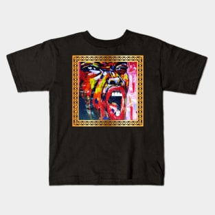 African Artwork, African Woman Screaming Kids T-Shirt